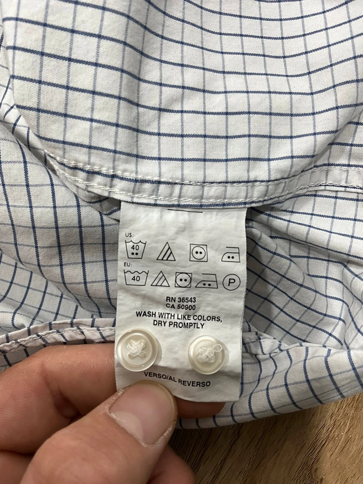 Chemise Tommy Hilfiger Regular Fit XL Chic 100% Coton Carreaux Blanc Bleu Marine – photo 6